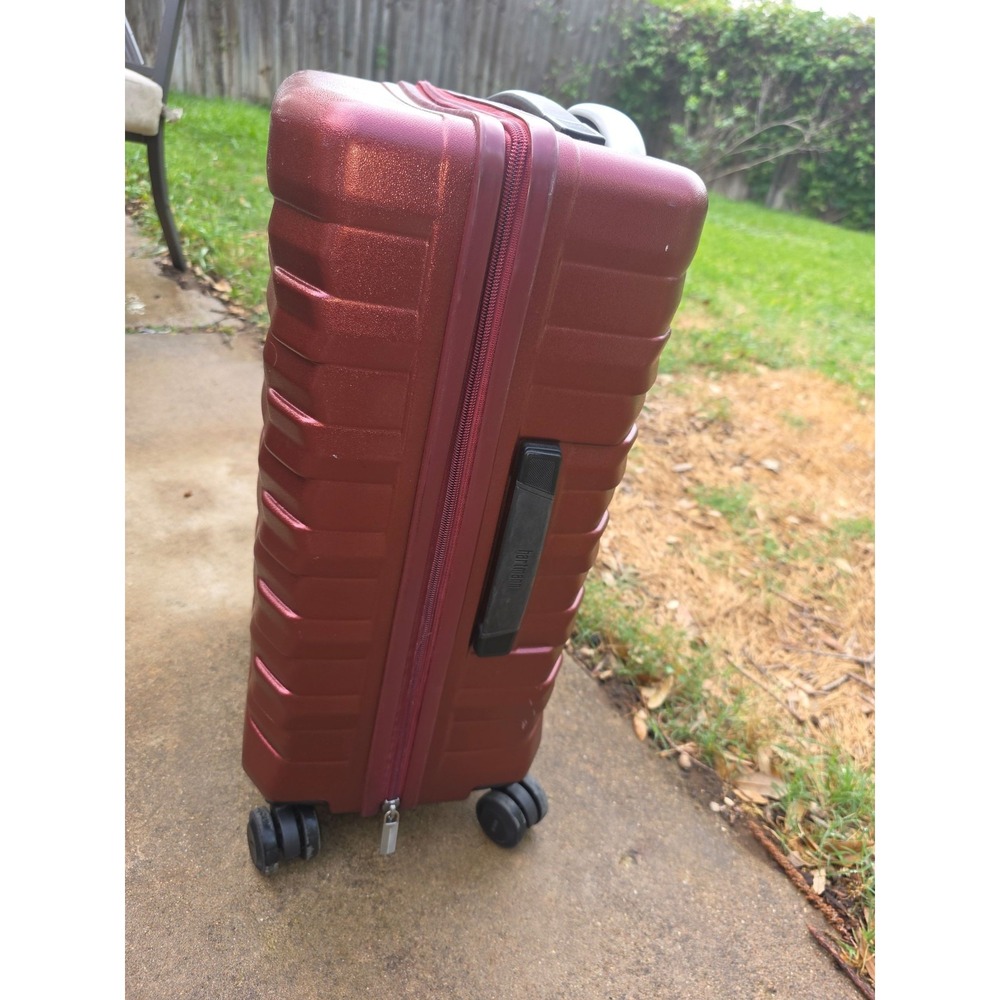 Hartmann Hardside Spinner Red Burgundy Travel Luggage 19x14x9.5 - Picture 2 of 12